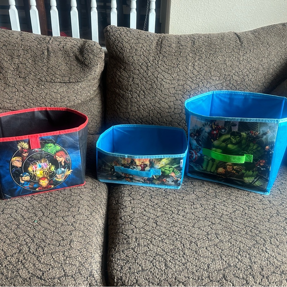 Superhero Storage Bins Set